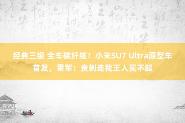 经典三级 全车碳纤维！小米SU7 Ultra原型车首发，雷军：贵到连我王人买不起