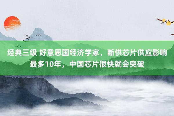 经典三级 好意思国经济学家，断供芯片供应影响最多10年，中国芯片很快就会突破