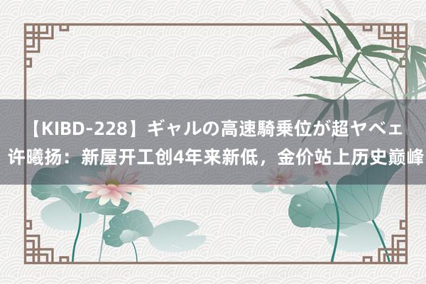 【KIBD-228】ギャルの高速騎乗位が超ヤベェ 许曦扬：新屋开工创4年来新低，金价站上历史巅峰