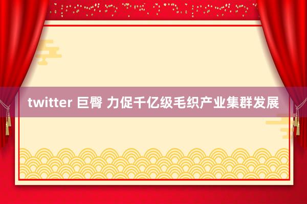 twitter 巨臀 力促千亿级毛织产业集群发展