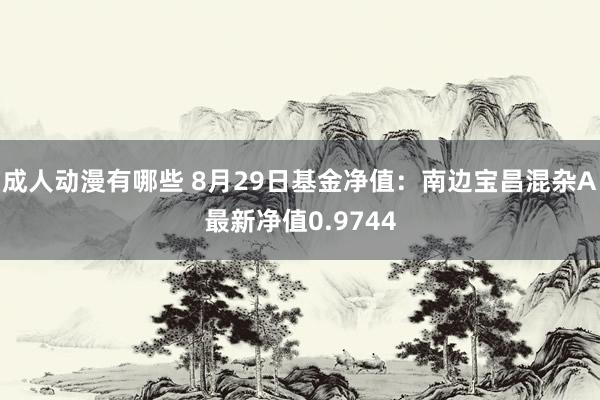 成人动漫有哪些 8月29日基金净值：南边宝昌混杂A最新净值0.9744