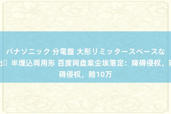 パナソニック 分電盤 大形リミッタースペースなし 露出・半埋込両用形 百度网盘案尘埃落定：障碍侵权，赔10万