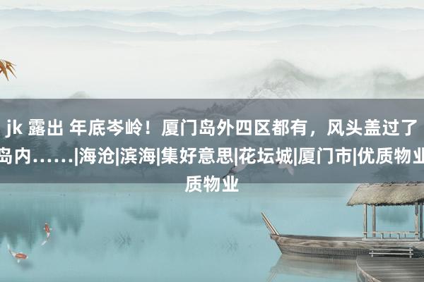 jk 露出 年底岑岭！厦门岛外四区都有，风头盖过了岛内……|海沧|滨海|集好意思|花坛城|厦门市|优质物业